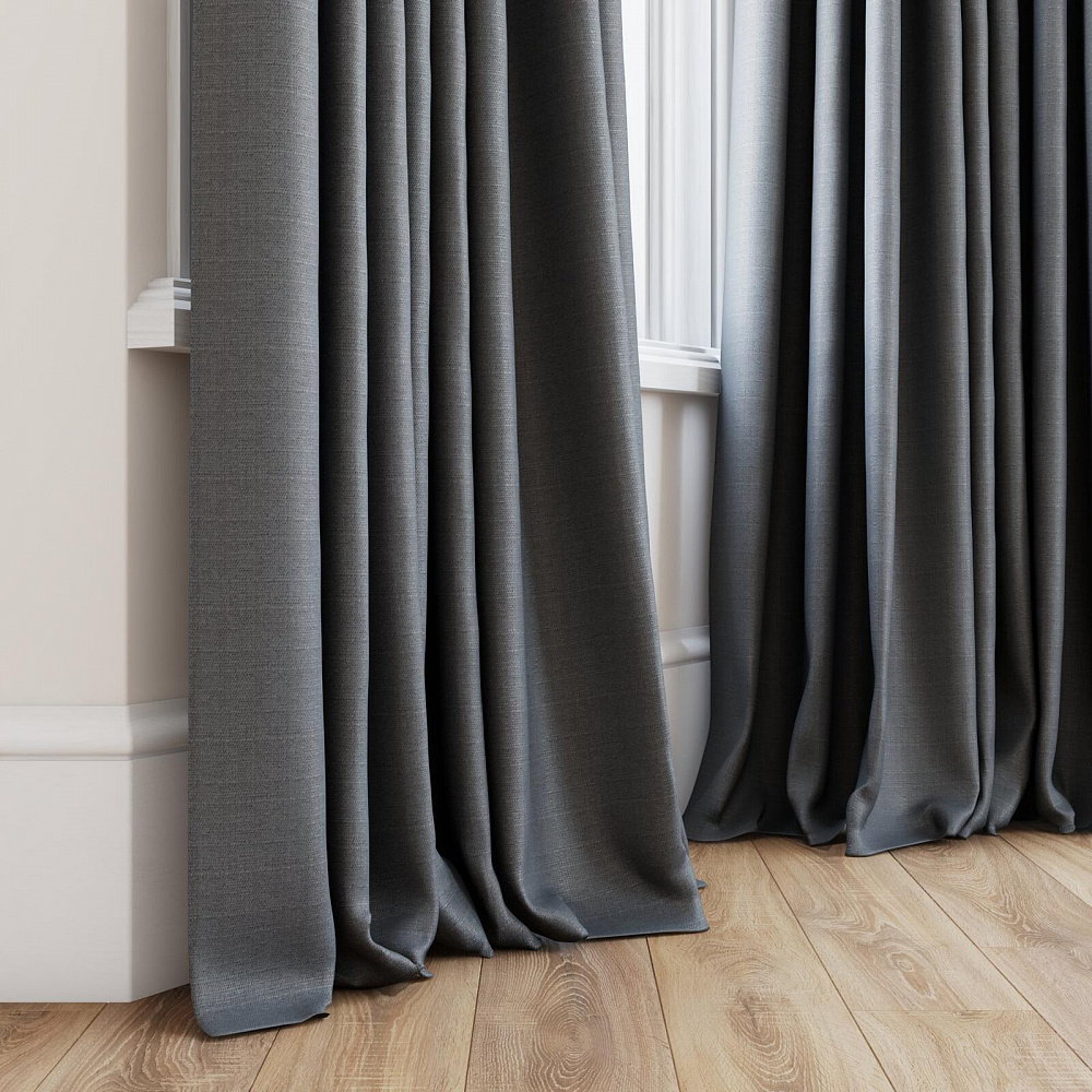 Фактурная портьерная ткань FR-One Genial 23-Charcoal