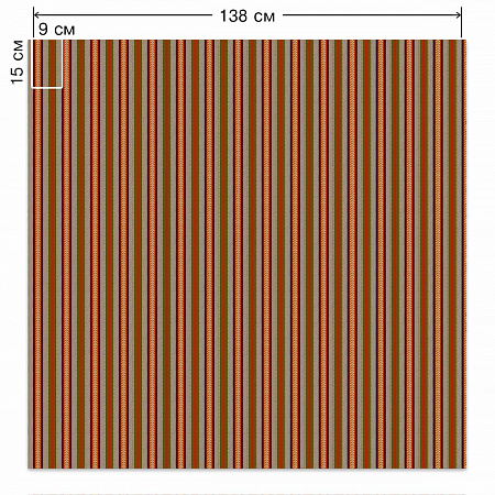 Бархат Treartex 8177-46 с печатью, вертикальные полосы